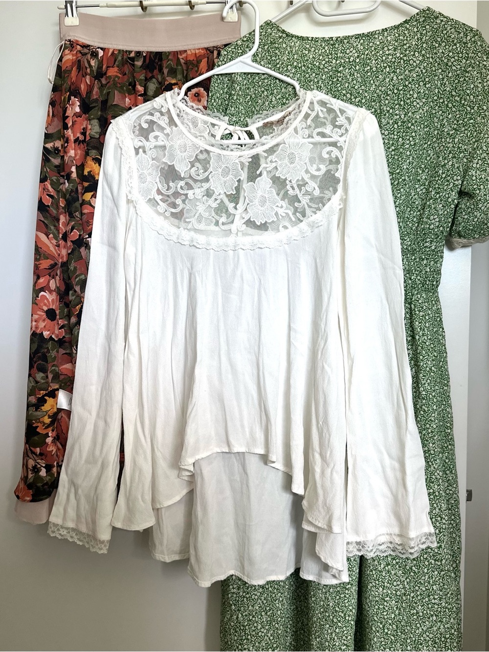 For Love and Lemons white lace blouse